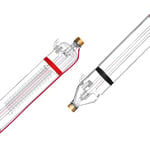 VEVOR Tube Laser CO2, 130 W, Tube de Gravure Laser en Verre Borosilicaté, Longueur 1650 mm, Diamètre Extérieur 80 mm, avec Tête en Métal, Fils Préconnectés, pour Machine de Découpe et de Gravure Laser