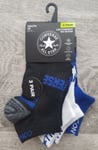 Converse Kids No-show Socks 5-7Youth XS Lightweight Arch Support Pack Of 3 Pairs