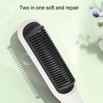 (US Plug)Electric Hair Straightener Brush Fast Heating Temperature Adjust