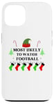 iPhone 13 Most Likely To Watch Football Family Santa Elf Hat Case