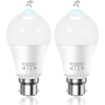 Mascot Ampoule Detecteur de Mouvement B22 Baïonnette led, 12W, 1020lm, Blanc Froid 6000 k, cir 85, étanches IP42 à économie d'énergie, non dimmable,