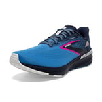 BROOKS Femme Launch GTS 10 Sneaker, Peacoat/Marina Blue/Pink Glo, 36.5 EU