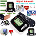 Digital Automatic Blood Pressure Monitor Upper Arm BP Machine Heart Rate Display