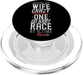 Go Kart Racing Wife Husband Vintage Driving My Wife Crazy PopSockets PopGrip for MagSafe