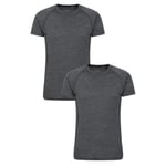 Mountain Warehouse Mens Summit Merino Wool T-Shirt (Pack of 2) - XL