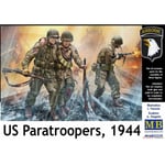 Master Box Ltd - Us Paratroopers 1944maquette Figurines Us Paratroopers 1944 Master Box 35219 1/35ème Maquette Char Promo Figurine Miniature