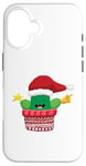 iPhone 16 FUNNY CHRISTMAS TSHIRT. CHRISTMAS CACTUS. BELL STAR AND HAT Case