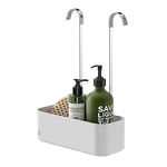 Tiger 2-Store Panier de Douche Suspendu 25 cm pour Commande de Douche Blanc