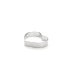 De Buyer 3077.16 Stainless Steel Individual Heart Ring, 16 cm Diameter, 4 cm High