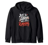 Running Lover Just A Girl Who Loves Running enthusiasts Zip Hoodie