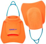 Speedo Unisex Biofuse Fitness Fin | Swim Training | Swimming Fin | Flippers, Fluro Tangerine/Pool Blue/Blue Flame, L