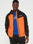 adidas Terrex Mens Multi 2l Rain Jacket - Red / Black, Red, Size S, Men