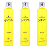 Schwarzkopf Got2B Glued Blasting Freeze Spray 300ml x 3