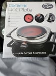 Quest 1200W Ceramic Infrared Adjustable Temperature Single Hob Cooking Hot Plate