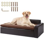 VEVOR Canapé pour Animaux de Compagnie, canapé-lit pour Chiens et Chats de Grande Taille, canapé en Cuir Souple pour Chien, capacité de Charge 50 kg, canapé Repos Confortable pour Animaux domestiques