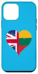 iPhone 12 mini Small Lithuania Flag and UK Flag for British Lithuanian Case