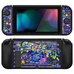 PlayVital ZealProtect Soft Protective Case for Nintendo Switch, Flexible Cover Protector for Switch with Screen Protector & Thumb Grip Caps & ABXY Direction Button Caps - Street Art