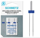 SCHMETZ TVILLING-STRETCHNÅL 4,0 mm/75 2-pack BLÅ