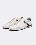 Boss Orange Saturn Mens Low Profile Leather Trainers With Odour-Control Lining NOS - White - Size UK 8