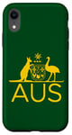 iPhone XR AUSTRALIA KANGAROO AND EMU COAT OF ARMS AUS AUSSIE SPORTS Case