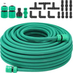 50M Soaker Hose Set, Drip Hose Set, Drip Irrigation Leaky Pipe, Porous Hose for Flowerbeds, Vegetable Gardens and Greenhouses Irrigation