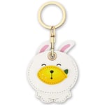 AXFEE Airtag Porte Clé, Mignon PU Étuis pour Apple AirTag, Portable Key Finder pour Clés Enfants Animaux de Compagnie, [ Porte- Clés Contrôle d'Accès] (Airtag Non Inclus) (Lapin Citronné)