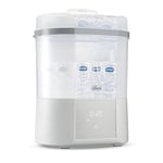 Chicco Stérilisateur Electrique pour Biberons, Tire-lait et Tétine, avec 3 Configurations et 3 Cycles d'Utilisation, Fonction de Séchage, Convient au Micro-ondes, jusqu'à 6 Biberons de 330 ml, Blanc