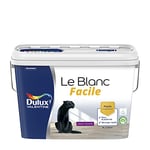 Dulux Valentine Le Blanc Facile - Peinture Intérieure Murs, Plafonds, Boiseries - Facile à appliquer - Velours Blanc 5 L