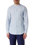 United Colors of Benetton Men's Shirt 588zuq023, Sky Blue to Fancy 75 m, XL