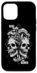 Coque pour iPhone 14 Pro Crâne Morille Mushrooms Rise From The Ashes Mycologist Goth