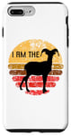 Coque pour iPhone 7 Plus/8 Plus I Am The G.O.A.T. Greatest of All Time Vintage Retro Sunset