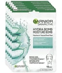 5x Garnier Masque en Tissu Peau Active Hydra Bomb Acide Hyaluronique Aloe 4127
