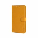 COQUE Étui pour téléphone Portable Wiko Power U10,étui à Rabat en TPU + Cuir,avec Support,Portefeuille avec Fente pour Carte,Protection Antichoc pour Wiko Power U10-Jaune