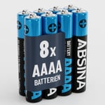 8X Piles Aaaa Pour Stylet & Surface Pen Et Bien Plus-Pile Aaaa 1,5V Alcaline-Aaaa Batterie, Pile Lr61, Petite Pile 1.5V, Pile Aaaa Stylet, Aaaa Pile Ronde, Batterie Aaaa Lr61, Aaaa Piles