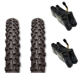 2 x Tyres Fits Prams Phil and Teds Explorer 12 1/2 x 2 1/4 & '2 x FREE TUBES'