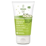 WELEDA - 2in1 Shower & Shampoo Citron vert pétillant - Nettoie en douceur, doux pour les yeux - Pour la toilette du corps et cheveux des enfants à partir de 3 ans - NATRUE* - Vegan*** - 150ml