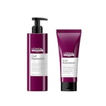 L'Oréal Professionnel, Duo Leave-In Boucles Définies & Intensément Hydratées pour Cheveux Frisés/Crépus, Crème Hydratante Intensive + Gelée Coiffante Sans Silicone