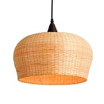 Garden Rattan Lantern Hanging Light Natural Bamboo Lampshade Chandelier Personality Creative Hot Pot Restaurant Restaurant Pendant Lamp Tropical Tatami Zen Lighting E27