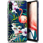 Caseink Coque pour Wiko View 3 Lite (6.09) [Gel Motif HD Imprimé en France Collection Watercolor Design Tropical Flamingo - Souple - Ultra Fin ]