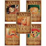 Anime-affisch, One Piece Wanted Posters 51,5 cm × 35,5 cm Stor, Man