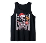 Funny Christmas Skeleton Hot Chocolate Xmas Santa Coffee Tank Top