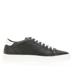 Armani Mens Leather Trainers in Black Leather (archived) - Size UK 6.5