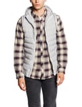 Urban Classics Men's Small Bubble Hooded Vest, Multicoloured (Gry/Wht 132), M