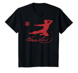 Youth Bruce Lee Kung Fu Kick Red Print Kids T-Shirt