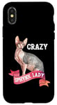 Coque pour iPhone X/XS Crazy Sphynx Lady Sphinx Cat Lovers Race Chat