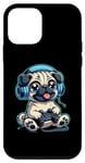 iPhone 12 mini Funny Pug Gamer Dog Gaming Pug Pugs Video Game Case