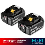 2 x Makita BL1830B 18V Li-Ion Battery 3.0Ah With Level Indicator Genuine UK