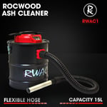 Ash Vacuum Cleaner 15L 800W RocwooD Fireplace BBQ Stoves Home Workshop