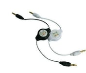 Retractable 3.5mm Male - Male Jack Auxiliary Audio Cable Ipod Mp3 Iphone Car