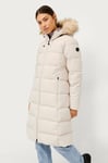 Áhkká - Dunkappa Down Coat Midi W - Natur